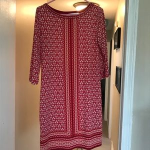 Red dress, casual, form fitting